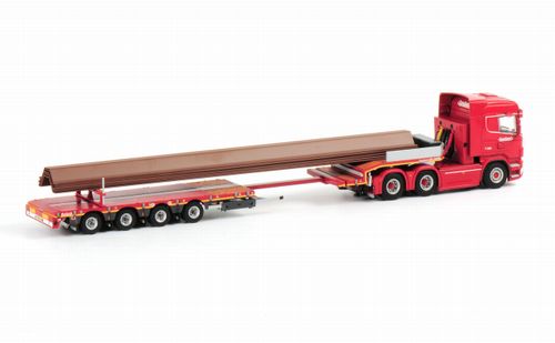 ギャラリービューアに画像をロードする, ノーテブーム 4軸セミトレーラー + スカニア 6x2 + sheet piling load /WSI 1/50 模型
