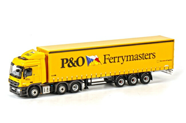 ギャラリービューアに画像をロードする, P&O メルセデスアクトロス カーテンサイダートレーラー /WSI 1/50 ダイキャスト 建設機械模型