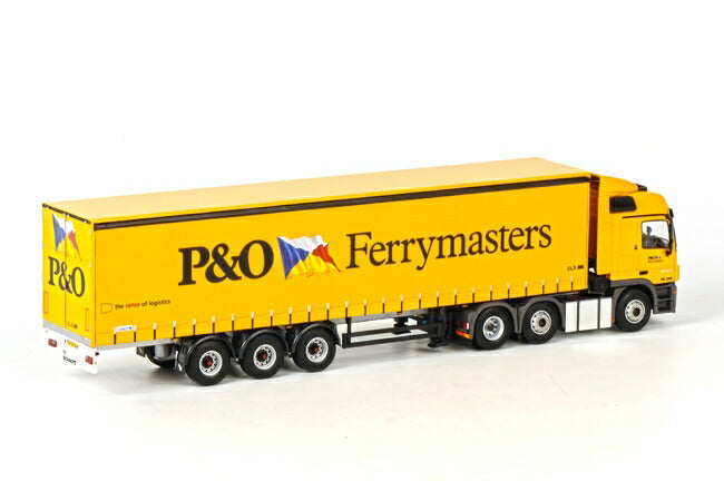 ギャラリービューアに画像をロードする, P&O メルセデスアクトロス カーテンサイダートレーラー /WSI 1/50 ダイキャスト 建設機械模型