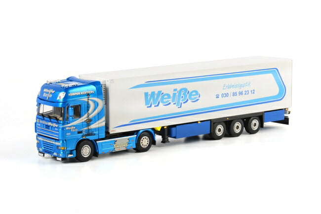 ギャラリービューアに画像をロードする, Spedition WeiBe Berlin DAF XF105 Super Space Cab リーファートレーラー /WSI 1/50 模型