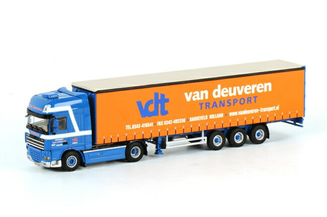 ギャラリービューアに画像をロードする, Van Deuveren DAF XF 105 Super Space Cab 3軸 カーテンサイド トレーラー /WSI 1/50 模型