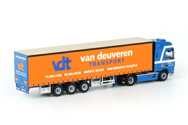 ギャラリービューアに画像をロードする, Van Deuveren DAF XF 105 Super Space Cab 3軸 カーテンサイド トレーラー /WSI 1/50 模型