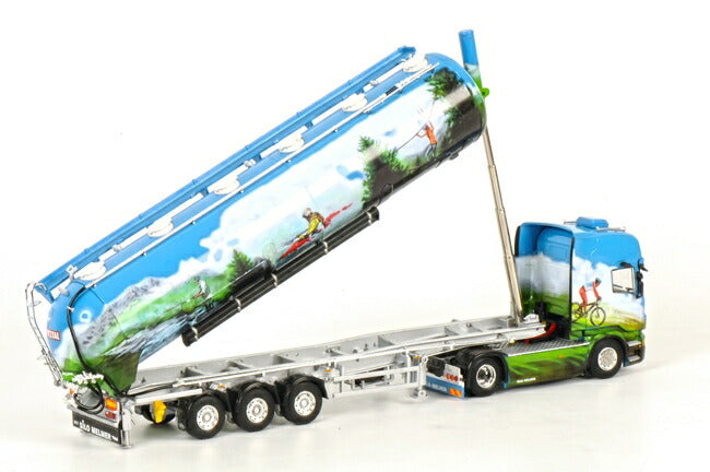 ギャラリービューアに画像をロードする, Silo Melmer SCANIAスカニア R Topline Bulk Trailer Kipper トレーラー /WSI 1/50 模型