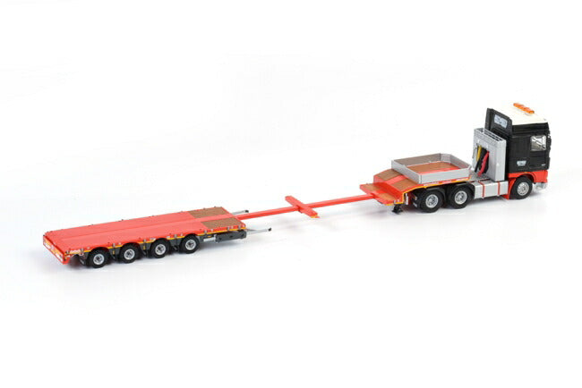 ギャラリービューアに画像をロードする, Multiwheels DAF XF 95 Super Space Cab 低床セミトレーラー 4軸 /WSI 1/50 模型