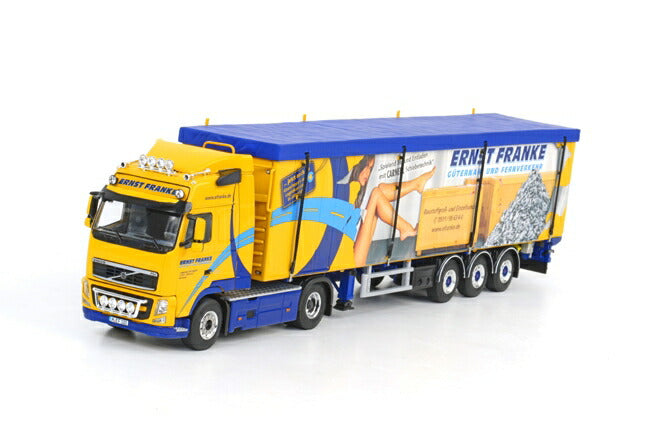 ギャラリービューアに画像をロードする, Ernst Franke VOLVOボルボ FH3 Globetrotter Cargo Floor Trailer 3軸 トレーラー /WSI 1/50 模型