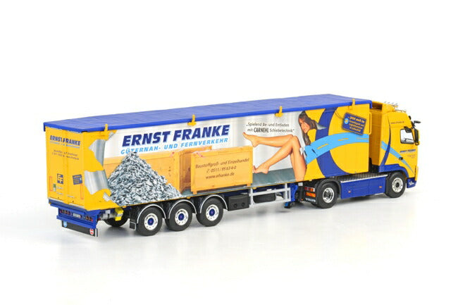 ギャラリービューアに画像をロードする, Ernst Franke VOLVOボルボ FH3 Globetrotter Cargo Floor Trailer 3軸 トレーラー /WSI 1/50 模型