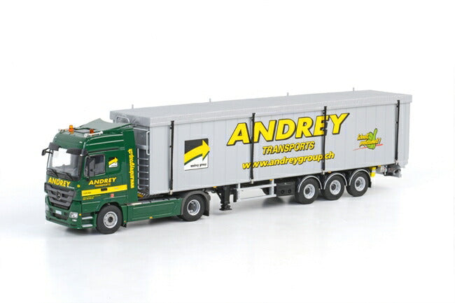 ギャラリービューアに画像をロードする, Andrey MERCEDES Actrosメルセデスアクトロス Cargo Floor Trailer 3軸 トレーラー/WSI 1/50 模型