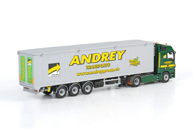 ギャラリービューアに画像をロードする, Andrey MERCEDES Actrosメルセデスアクトロス Cargo Floor Trailer 3軸 トレーラー/WSI 1/50 模型