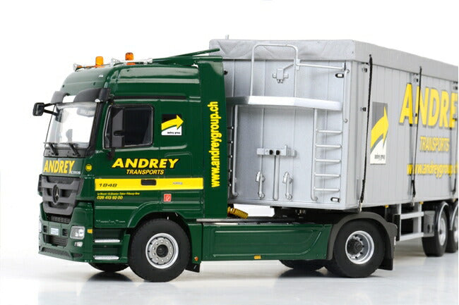 ギャラリービューアに画像をロードする, Andrey MERCEDES Actrosメルセデスアクトロス Cargo Floor Trailer 3軸 トレーラー/WSI 1/50 模型
