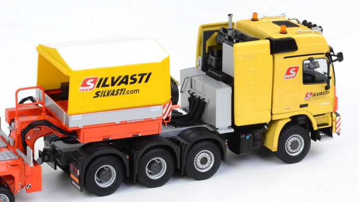 ギャラリービューアに画像をロードする, Silvasti メルセデス Titan 8x6/4 + 12軸 Scheuerle Inter Combi modular trailerトレーラー /WSI 1/50 クレーン 模型 建設機械