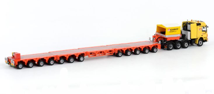 ギャラリービューアに画像をロードする, Silvasti メルセデス Titan 8x6/4 + 12軸 Scheuerle Inter Combi modular trailerトレーラー /WSI 1/50 クレーン 模型 建設機械