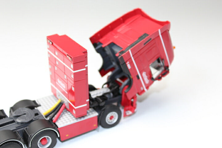 ギャラリービューアに画像をロードする, DAF 6X4 トラック トラクタヘッド WITH EXTRA HOOK ON AXLE ノーテブームレッド /WSI 1/50 模型
