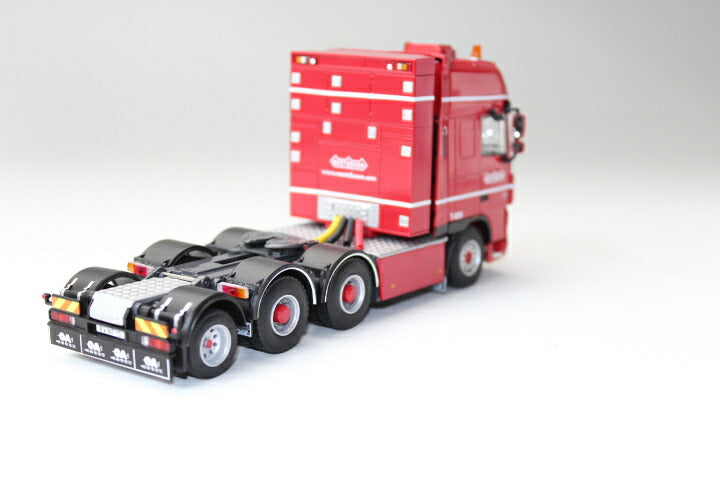 ギャラリービューアに画像をロードする, DAF 6X4 トラック トラクタヘッド WITH EXTRA HOOK ON AXLE ノーテブームレッド /WSI 1/50 模型