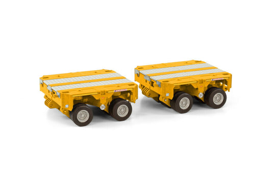 【予約】10-12月以降発売予定SCHEUERLE INTER COMBI SET 2 AXLE (2X) YELLOW /WSI トレーラー 1/50 建設機械模型 ミニチュア ミニカー