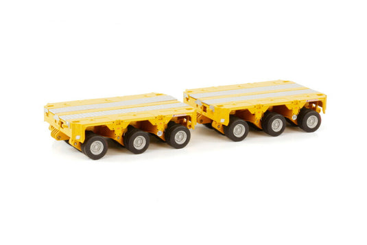 【予約】10-12月以降発売予定SCHEUERLE INTER COMBI SET 3 AXLE (2X) YELLOW /WSI トレーラー 1/50 建設機械模型 ミニチュア ミニカー