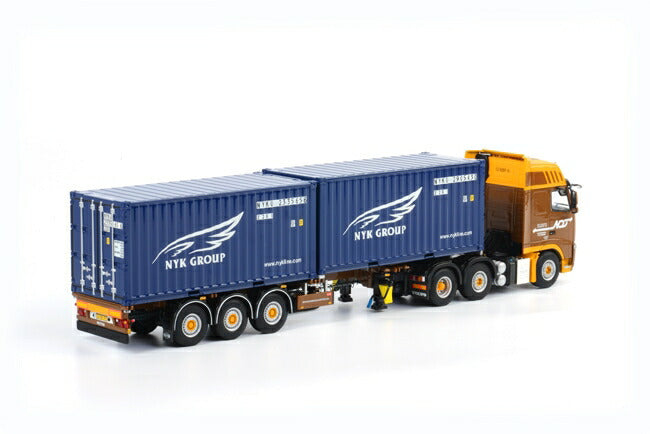 ギャラリービューアに画像をロードする, Niek Dijkstra VOLVOボルボ FH3 Globetrotter XL 2x 20フィートコンテナ NYK /WSI 1/50 ダイキャスト 模型