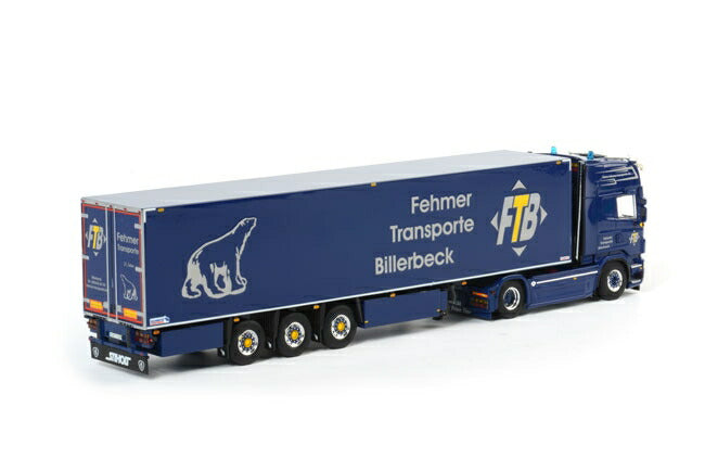 ギャラリービューアに画像をロードする, Fehmer SCANIAスカニア R Topline リーファートレーラー Thermoking 3軸 /WSI 1/50 ダイキャスト トラック 建設機械模型