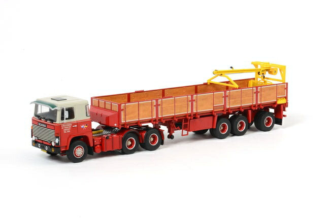 ギャラリービューアに画像をロードする, Croonen スカニア 111/141 Brick Trailer 3軸 /WSI 1/50 ダイキャスト 建設機械模型