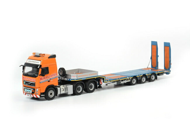 ギャラリービューアに画像をロードする, Kretschmer VOLVO FH3 Globetrotter Low Loader Semi 3軸 /WSI 1/50 ダイキャスト 建設機械模型
