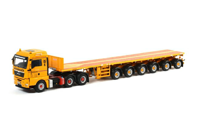 ギャラリービューアに画像をロードする, Wiesbauer MAN TGX XLX Ballast Trailer 6軸 /WSI 1/50 ダイキャスト 建設機械模型