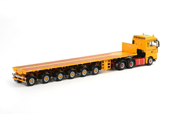 ギャラリービューアに画像をロードする, Wiesbauer MAN TGX XLX Ballast Trailer 6軸 /WSI 1/50 ダイキャスト 建設機械模型