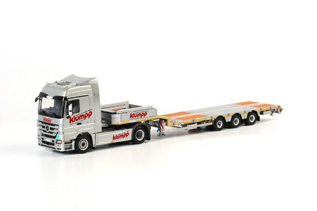 ギャラリービューアに画像をロードする, Klumpp メルセデスアクトロス Low Loader Semi 3軸 /WSI 1/50 模型 トレーラー