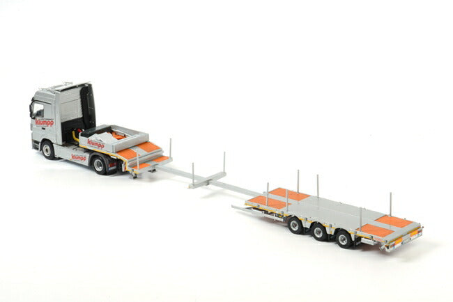 ギャラリービューアに画像をロードする, Klumpp メルセデスアクトロス Low Loader Semi 3軸 /WSI 1/50 模型 トレーラー