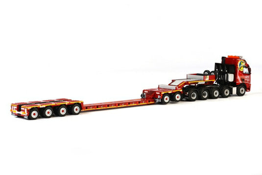 Jan Coesens VOLVO FH2 Globetrotter XL Low Loader 4軸 & Interdolly 2軸 /WSI 1/50 模型 トラック