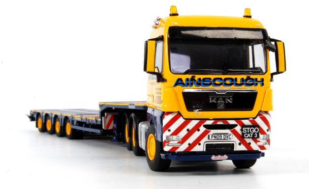 ギャラリービューアに画像をロードする, AINSCOUGH 4軸 セミ底床トレーラー + MAN GX XLX 6X4 /WSI 1/50 模型