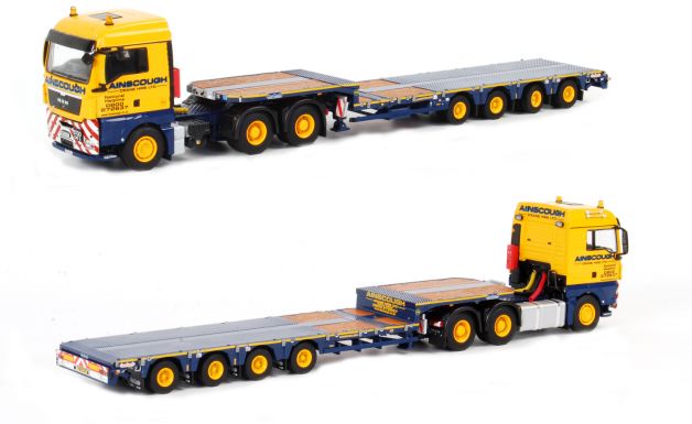 ギャラリービューアに画像をロードする, AINSCOUGH 4軸 セミ底床トレーラー + MAN GX XLX 6X4 /WSI 1/50 模型