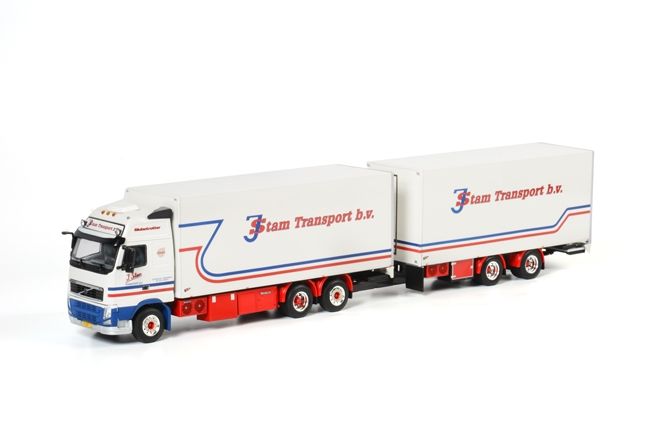ギャラリービューアに画像をロードする, J. Stam ボルボ FH3 Globetrotter XL Combiトレーラー /WSI 1/50 模型