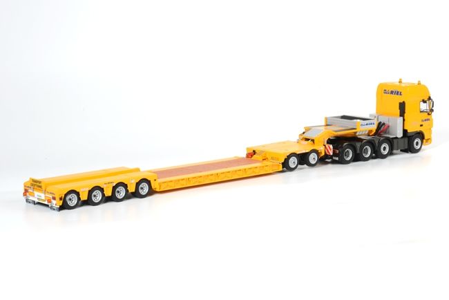 ギャラリービューアに画像をロードする, M.J. van Riel DAF XF 105 Super Space Cab 底床 4軸 & Interdolly 2軸 トレーラー /WSI 1/50 模型ミニカー