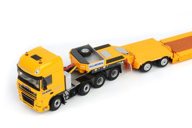 ギャラリービューアに画像をロードする, M.J. van Riel DAF XF 105 Super Space Cab 底床 4軸 & Interdolly 2軸 トレーラー /WSI 1/50 模型ミニカー