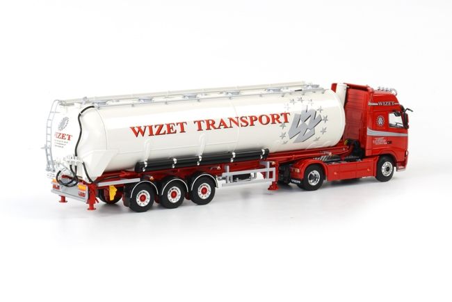 ギャラリービューアに画像をロードする, Wizet Transport VOLVO FH3 Globetrotter バルクトレーラーKipper 3軸 /WSI 1/50 模型ミニカー