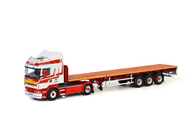 ギャラリービューアに画像をロードする, Brame SCANIAスカニア R Highline Flatbed Trailerトレーラー 3軸 /WSI 1/50 模型ミニカー