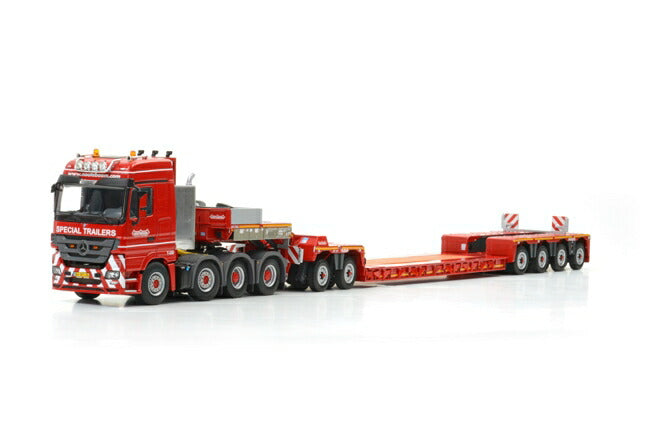 ギャラリービューアに画像をロードする, Nooteboomノーテブーム Mercedesメルセデス MP3 LH Euro PendelX Short Neck + 2軸 Interdolly Wide Floor + 4軸トレーラー /WSI 1/50 模型