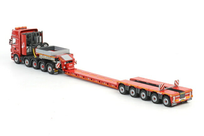 ギャラリービューアに画像をロードする, Nooteboomノーテブーム SCANIAスカニア R Topline Euro PendelX Long Neck + 3軸 Interdolly Spine Floor + 5軸 トレーラー /WSI 1/50 模型
