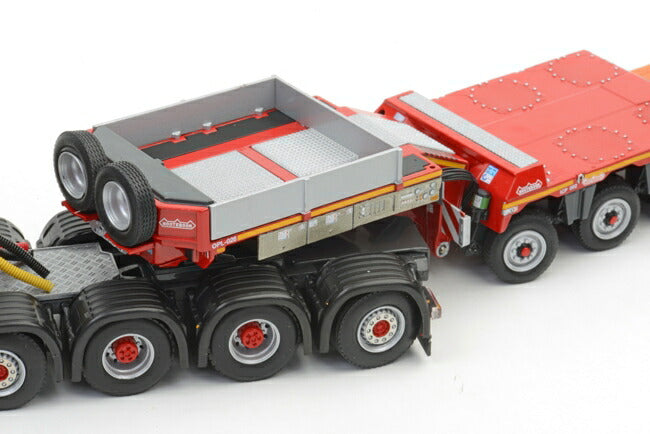 ギャラリービューアに画像をロードする, Nooteboomノーテブーム SCANIAスカニア R Topline Euro PendelX Long Neck + 3軸 Interdolly Spine Floor + 5軸 トレーラー /WSI 1/50 模型
