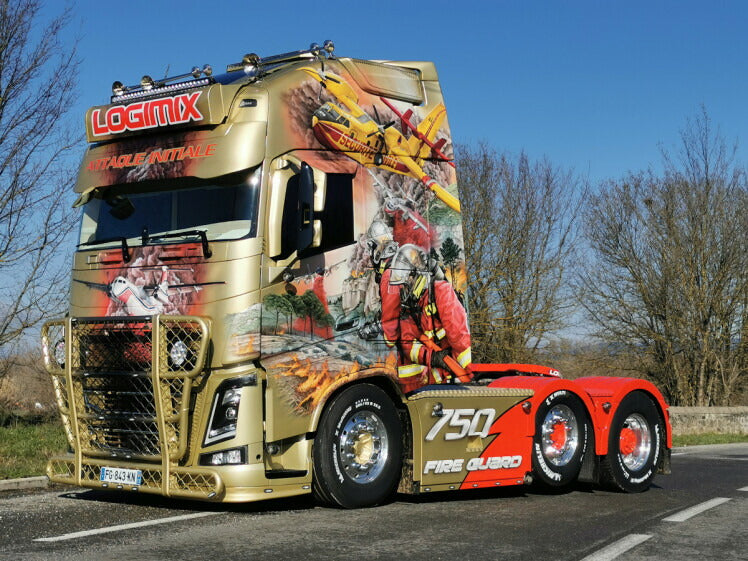 ギャラリービューアに画像をロードする, 【予約】10-12月以降発売予定Logimix Transports VOLVO FH4 GLOBETROTTER 6X2 TWINSTEER トラック トラクタ/WSI 建設機械模型 工事車両 1/50 ミニカー