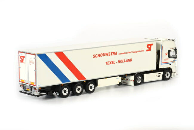 ギャラリービューアに画像をロードする, Schouwstra Transport DAF XF 105 Super Space cab リーファートレーラーThermoking 3軸 トラック/WSI 1/50 建設機械模型