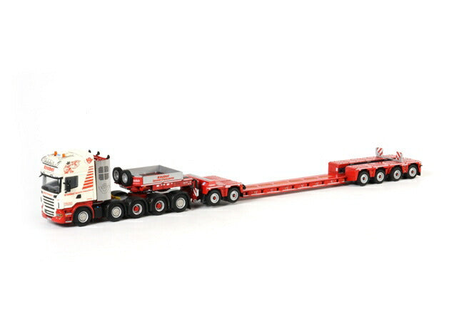 ギャラリービューアに画像をロードする, Knobel SCANIAスカニア R Topline Nooteboom 4-axle EURO-PX + 2-axle ICP トレーラー/WSI 1/50 建設機械模型