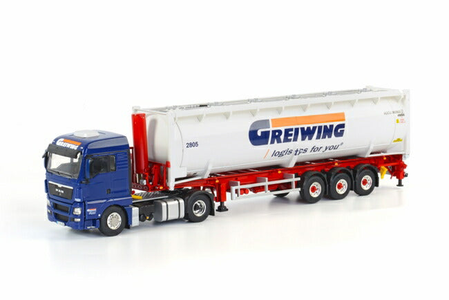 ギャラリービューアに画像をロードする, Greiwing MAN TGX XLX Tanker Powder Container 3軸 /WSI 1/50 トラック 建設機械模型