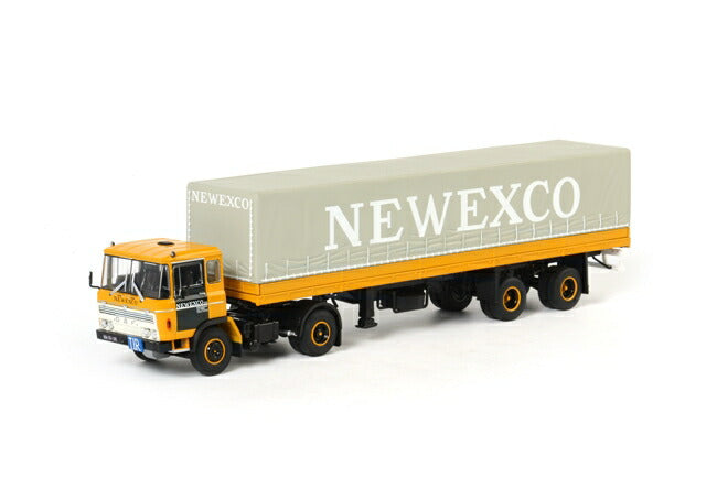 ギャラリービューアに画像をロードする, Newexco DAF 2600 クラシック カーテンサイダートレーラー /WSI 1/50 建設機械模型
