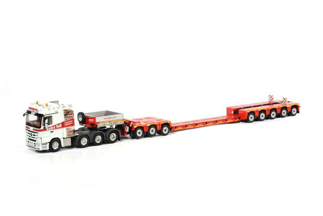 ギャラリービューアに画像をロードする, Andre Vob MERCEDES Actrosメルセデスアクトロス Nooteboomノーテブーム 5軸 EURO-PX + 3軸 ICP トレーラー/WSI 1/50 ダイキャスト 建設機械模型