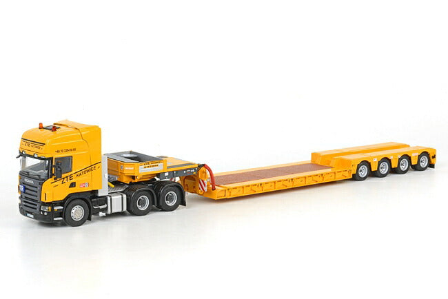 ギャラリービューアに画像をロードする, ZTE Katowice SCANIAスカニア R Topline ノーテブーム 底床4軸 トレーラー /WSI 1/50 ダイキャスト 建設機械模型