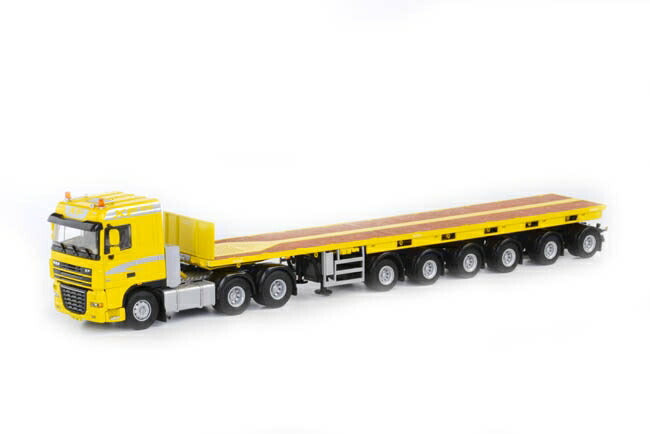 ギャラリービューアに画像をロードする, DAF DAF XF 105 Space Cab ノーテブーム バラストトレーラー 6軸 /WSI 1/50 ダイキャスト 建設機械模型