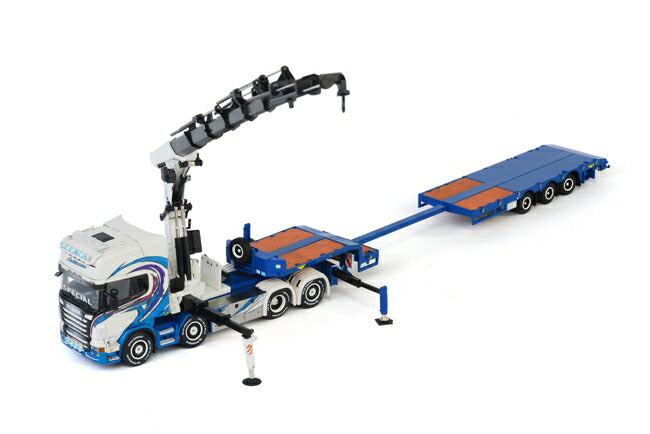 ギャラリービューアに画像をロードする, Aaltonen SCANIAスカニア R Topline Fassi 1100 + セミ底床 /WSI 1/50 ダイキャスト 建設機械模型