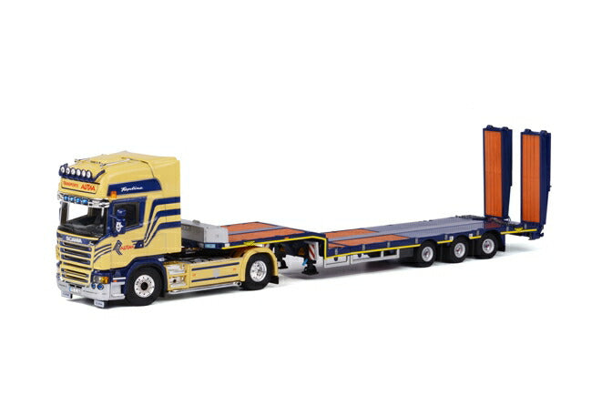ギャラリービューアに画像をロードする, Autaa SCANIAスカニア R Topline Nooteboomノーテブーム底床セミ 3軸 トレーラー /WSI 1/50 ダイキャスト 建設機械模型
