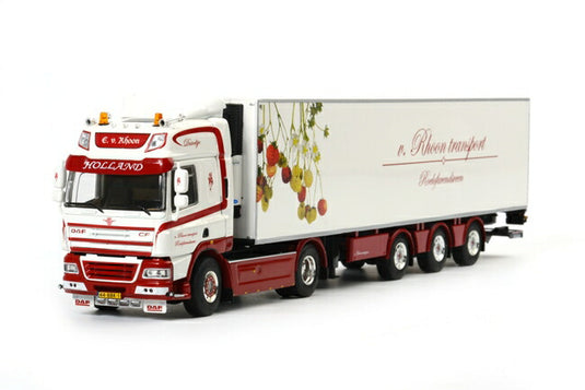 E. van Rhoon DAF CF 85 Space Cab リーファートレーラーキャリア 3軸 トラック /WSI 建設機械模型 1/50