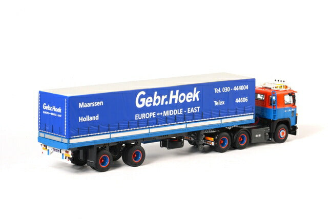 ギャラリービューアに画像をロードする, Jan Hoek Transport SCANIAスカニア 111/141 クラシック カーテンサイダートレーラー トラック /WSI 建設機械模型 1/50